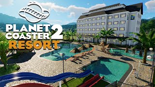 Building A Resort Hotel In PLANET COASTER 2  Speed Build Part 2 [upl. by Brace]