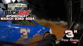 BuckShot Speedway Clanton Alabama March 23rd 2024 4 cylinder dirt track racing [upl. by Rattray]