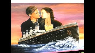 How to Draw the Titanic  Titanic ship Color drawing [upl. by Eitac22]