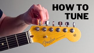 How to Tune an Electric Guitar 2 Methods [upl. by Wolfie186]