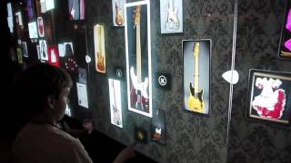 Touch screen Interactive video Rock Wall at Hard Rock Cafe in Universal CityWalk in Orlando Florida [upl. by Meeharbi907]