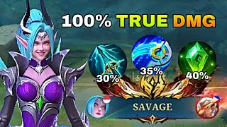 KARINA 100 TRUE DAMAGE BUILD🔥 KARINA BEST BUILD  MLBB [upl. by Laekim]