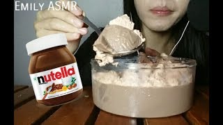 ASMR Nutella Chocolate Panna cotta [upl. by Accisej]