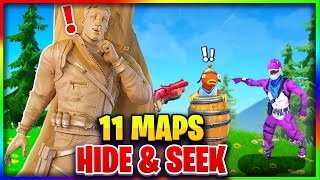 👁️‍🗨️ best 11 HIDE and SEEK maps in Fortnite  HIDE amp SEEK fortnite Code 🔍 [upl. by Niels]