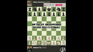 Mikhail Tal vs Viktor Korchnoi  Ch URS 1955 12 Final  Chessgambit630 [upl. by Neirol]