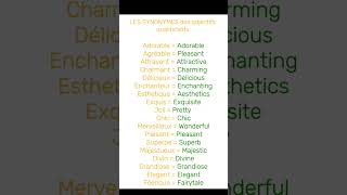 Les synonyme des adjectifs qualificatifs [upl. by Enelaehs]