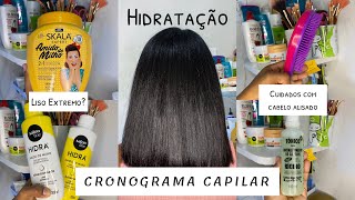 CRONOGRAMA CAPILAR etapa de HIDRATAÇÃO LISO EXTREMO [upl. by Eecram]