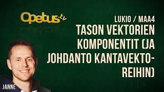 Tason vektorien komponentit ja johdanto kantavektoreihin [upl. by Eachelle9]