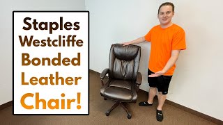 Staples Westcliffe Bonded Leather Office Chair  Review [upl. by Nolrev]