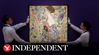 Watch again Klimt’s last portrait ‘Lady with a Fan’ set for auction in London [upl. by Nonah]