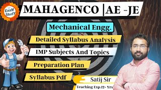 Mahagenco AE JE Mechanical  Detailed Syllabus Analysis  IMP Topics amp Subjects Preparation Plan [upl. by Jelsma]