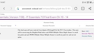 it essential version 70 final exam chapter 1014100score guarantee [upl. by Hatfield]