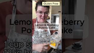 Lemon and Blueberry Polenta Cake glutenfree  baking homemade recipe dessert delicious [upl. by Lathe]