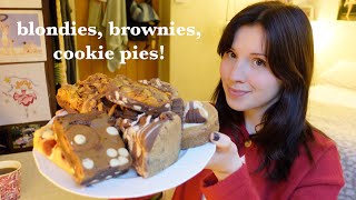 SWEET TREAT MUKBANG cookie pies brownies blondies Elles Bakery Review [upl. by Dnalyag]