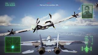 Ace combat 7 Mission 19 Lighthouse Ace difficulty F14D Super Tomcat [upl. by Aronek326]