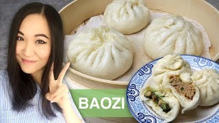 REZEPT Baozi  gedämpfte gefüllte asiatische Teigtaschen  Dim Sum  original chinesisch [upl. by Haldas758]