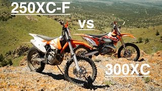 KTM 250XCF Compared to KTM 300XC  Episode 133 [upl. by Weikert]