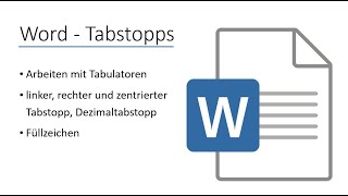 Word Tabstopp [upl. by Gerg717]