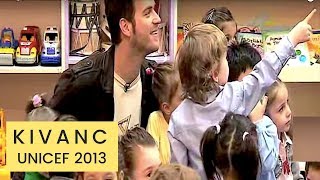 Kivanc Tatlitug ❖ with preschoolkindergarten children ❖ UNICEF 2013 ❖ Closed Captioned [upl. by Faline552]