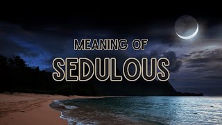 What is the meaning of Sedulous [upl. by Munt817]