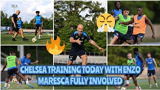 Chelsea Training Today With Enzo Maresca  Enzo Fernandez  Mykhailo Mudry  Marc Guiu And Others [upl. by Oirom]