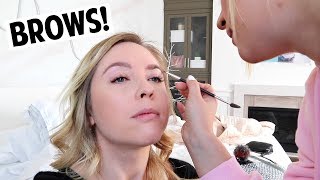 How To Get Alisha Marie Brows  Sister Does My Make Up  Vlogmas Day 24 [upl. by Lorimer]