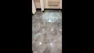 Silver Metallic Epoxy Floor [upl. by Annek405]