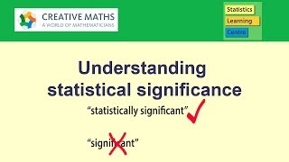 Understanding Statistical Significance  Statistics help [upl. by Yasmeen849]