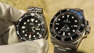 Rolex Submariner VS Seiko SKX007 Mens Divers Watch [upl. by Hannis]