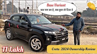 Base Model में इतने Features 😳  Creta Base Variant 2024 Ownership Review ✅ [upl. by Tillio256]