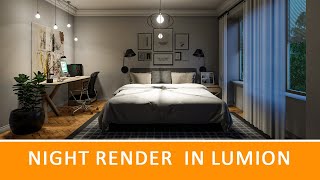 lumion interior render lighting effects and settings tutorial part 5night lighting [upl. by Rabbaj]