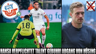 OFFIZIELL Hansa Rostock holt Talent Gebuhr von Eintracht Frankfurt Hüsing Abgang  Transfer News [upl. by Ocirema]