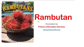 Rambutan  Trade Technology Project Information [upl. by Silin]