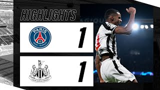 PSG 1 Newcastle United 1  UEFA Champions League Highlights [upl. by Karry]