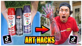 We TESTED Viral TikTok ART Life Hacks MUST TRY AT HOME [upl. by Betthezul709]