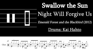 Swallow the Sun  Night Will Forgive Us Drum Sheet Music Transcription [upl. by Notxed]