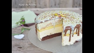 Torta bavarese pistacchio e cioccolato  Ricette che Passione [upl. by Iralav734]