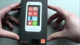 HTC Radar Windows Phone unboxing and first look [upl. by Atteuqahc]