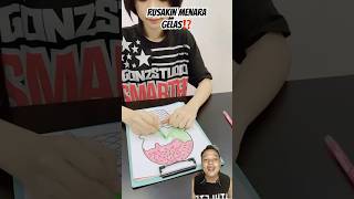 RUSAKIN MENARA GELAS⁉️ funny gift diy prank comedy linhnhishorts lns [upl. by Kalmick]