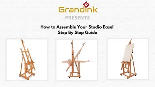 How to Assemble a WOODEN STUDIO EASEL Painting Stand H Frame Step by Step Instructions [upl. by Asirem]