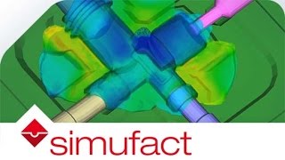 Multidirectional forging of a brass fitting  Simufact [upl. by Etteroma113]