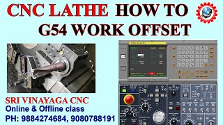 HOW TO SET G54 WORK OFFSET IN CNC LATHE MACHINE  WORK OFFSET IN CNC TURNING  cnctraining [upl. by Llehcram]