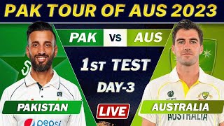 PAKISTAN VS AUSTRALIA 1ST TEST MATCH Live SCORES  PAK vs AUS LIVE COMMENTARY  DAY 3 LIVE [upl. by Cowles997]