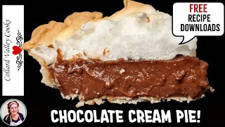 Grannys Old Fashioned Chocolate Cream Pie  CVCs Holiday Baking [upl. by Marashio]