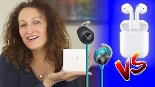 Comparing Airpods to Bose Soundsport Wireless Headphones [upl. by Vadim]