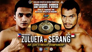 John Michael Zulueta VS Silem Serang  ABF Lightweight Championship  April 27 2023 [upl. by Sueahccaz]