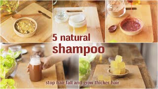 5 Natural shampoo  natural ways to wash your hair to stop hair fall and grow thicker hair [upl. by Friedman]