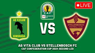 AS VITA CLUB VS STELLENBOSCH CAF CONFEDERATION CUP 202425 QUALIFIERS SECOND ROUND LIVE MATCH TODAY [upl. by Aiclid]