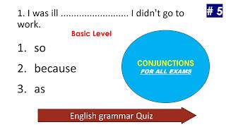 conjunctions quiz Test  Grammar Test Practice Questions With Answers amp Explanations quiz english [upl. by Pelpel]