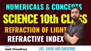 Refractive Index  Light  Reflection and Refraction  class 10  Science  Chapter 10 NCERT  CBSE [upl. by Emmit]